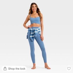 all in motion Blue Seamless High-Rise Leggings & Sports Bra Set